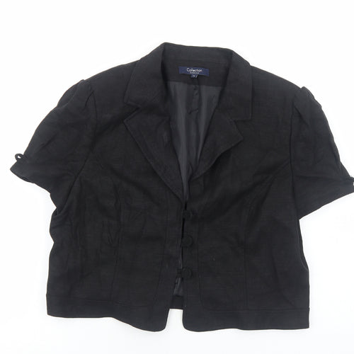 Debenhams Womens Black Jacket Blazer Size 18 Button
