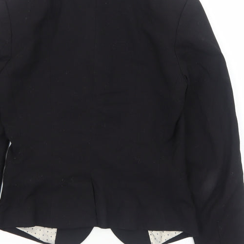 H&M Womens Black Cotton Jacket Blazer Size 6