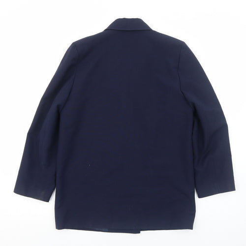 OPUS Womens Blue Cotton Jacket Blazer Size 10