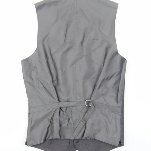 Marks and Spencer Mens Grey Polyester Jacket Suit Waistcoat Size M Regular