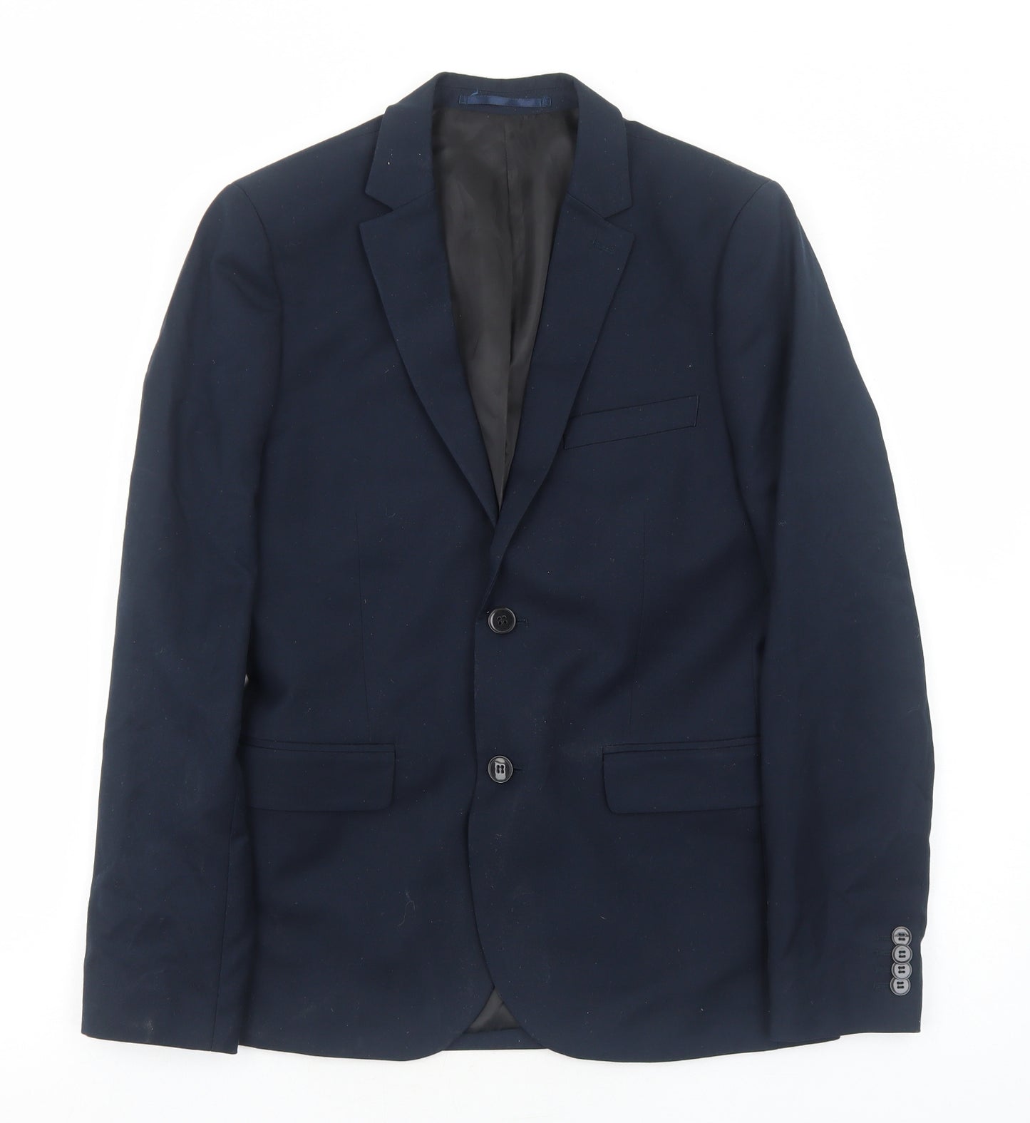 H&M Mens Blue Cotton Jacket Blazer Size L Regular