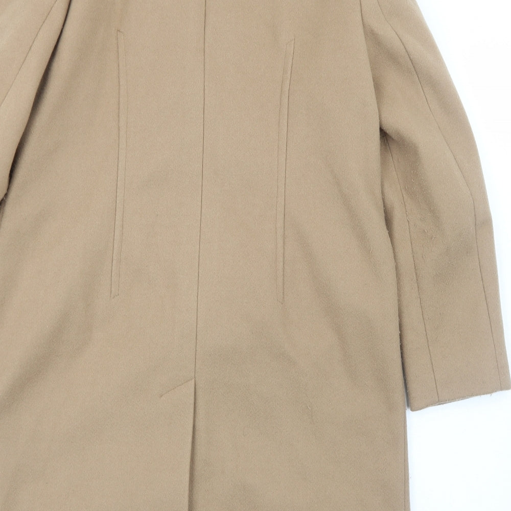 Marks and Spencer Womens Brown Overcoat Coat Size 12 Snap