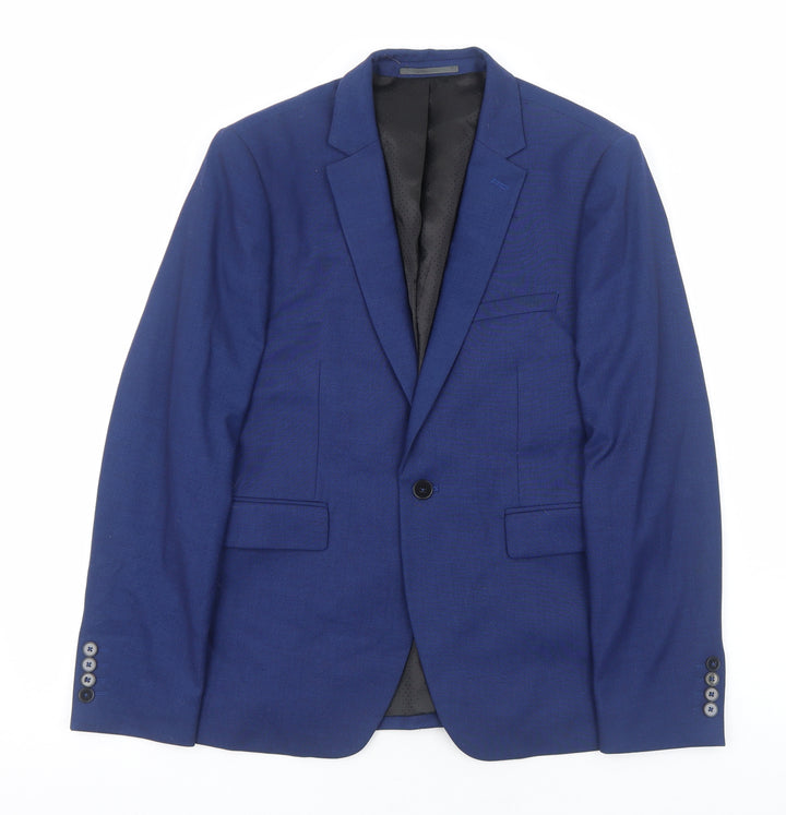 Burton Mens Blue Polyester Jacket Blazer Size S Regular