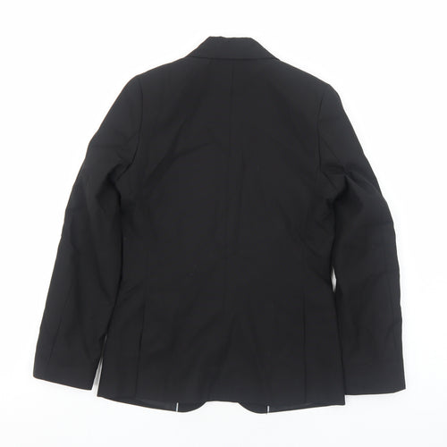 Marks and Spencer Boys Black Jacket Blazer Size 10-11 Years Button