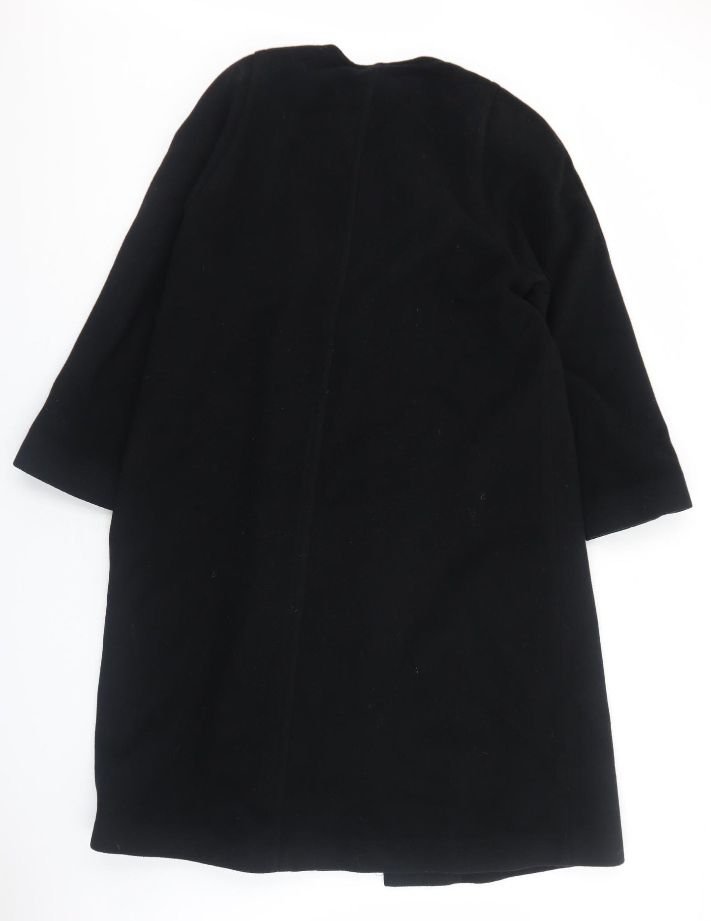 Admyra Womens Black Pea Coat Coat Size 14 Button