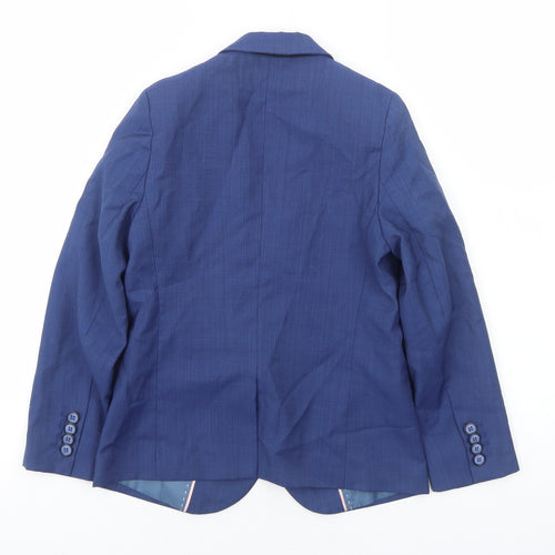 Zara Boys Blue Jacket Blazer Size 8 Years Button