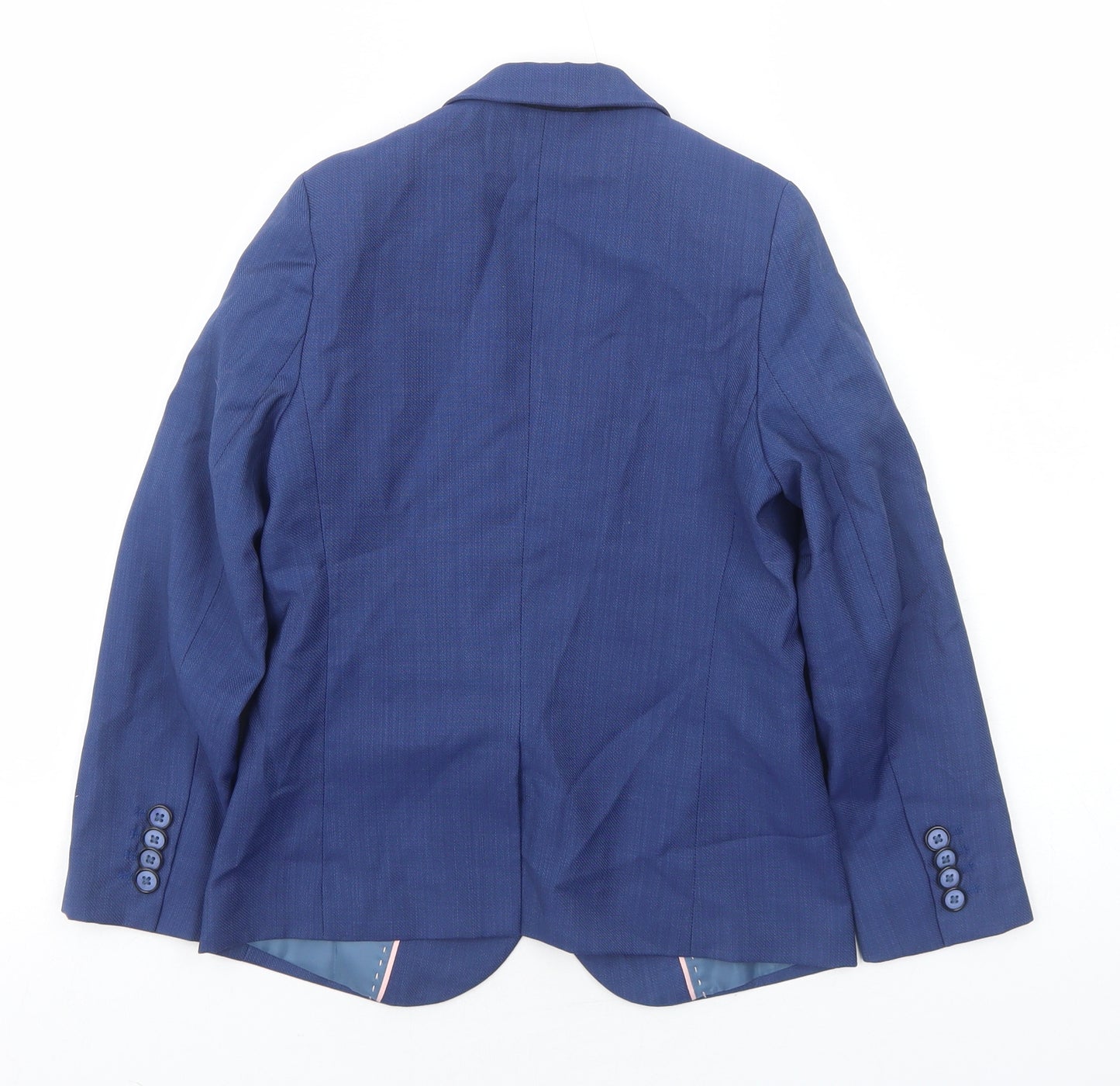 Zara Boys Blue Jacket Blazer Size 8 Years Button
