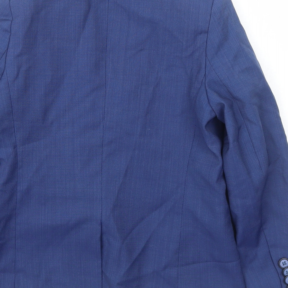 Zara Boys Blue Jacket Blazer Size 8 Years Button