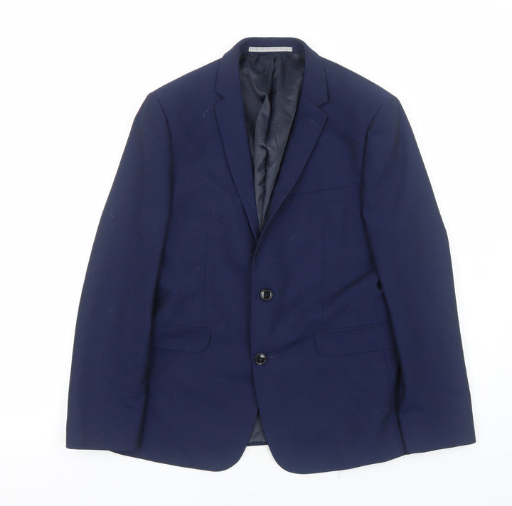 Burton Mens Blue Polyester Jacket Blazer Size S Regular