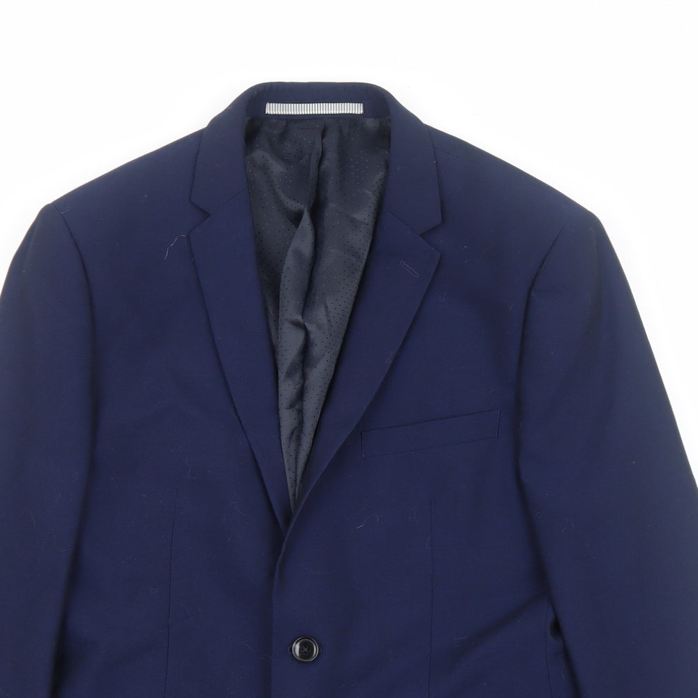 Burton Mens Blue Polyester Jacket Blazer Size S Regular