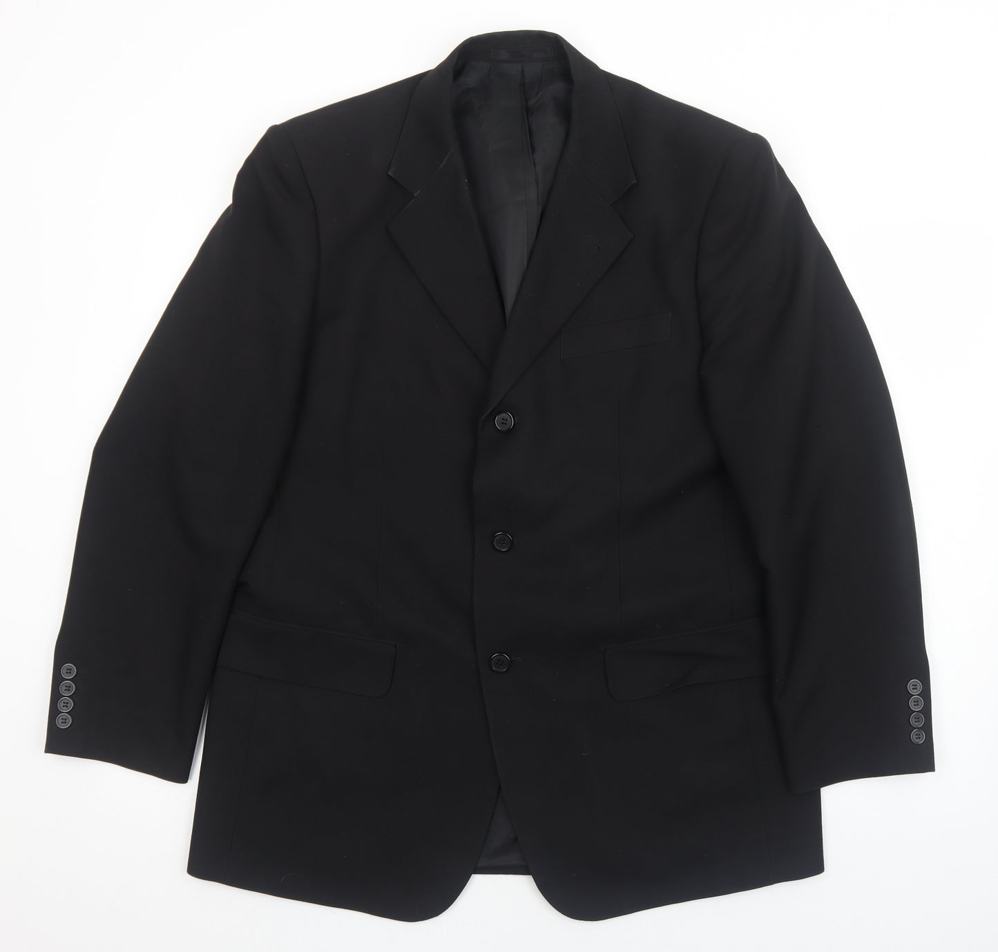 Cedar Wood State Mens Black Polyester Jacket Blazer Size M Regular