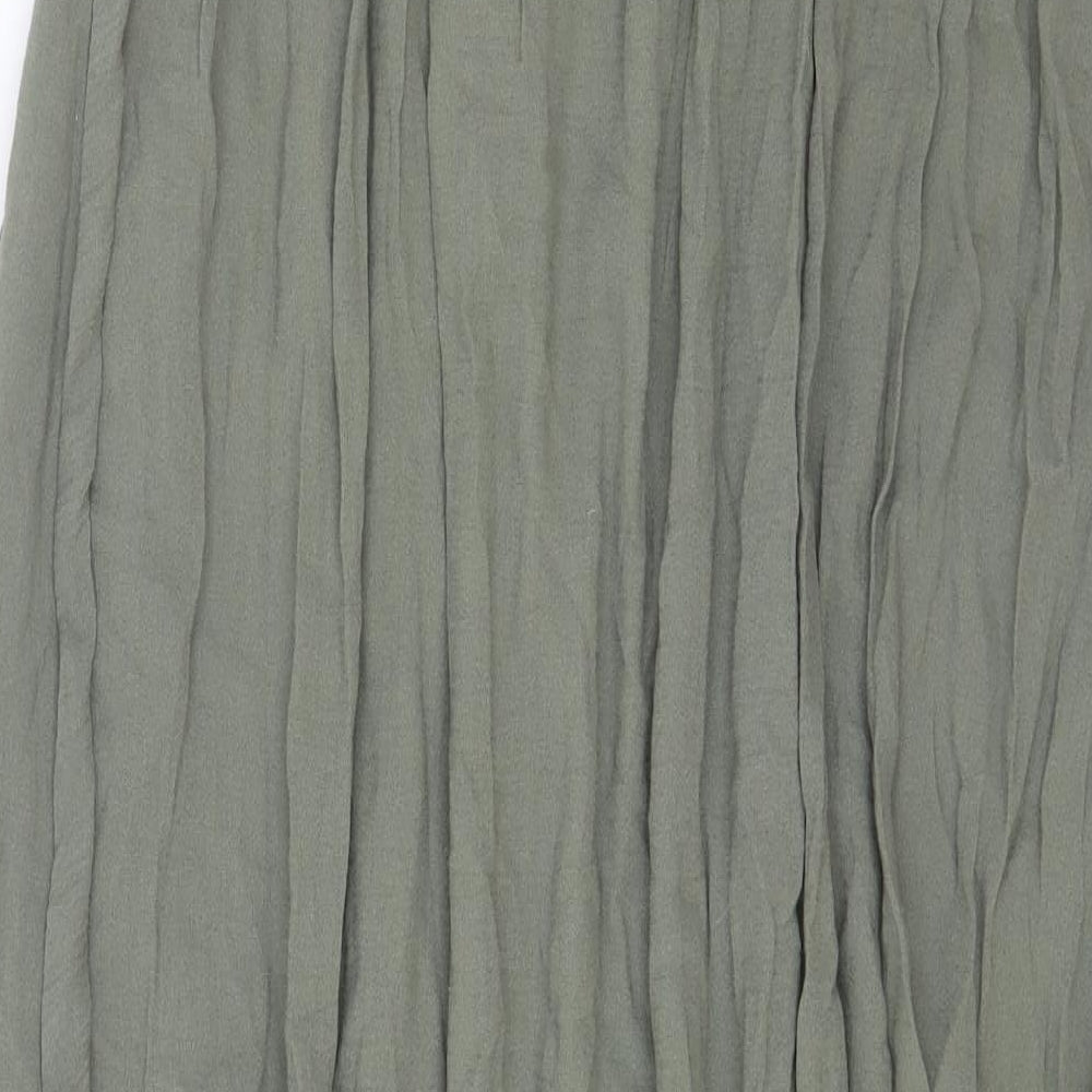 French Connection Womens Green 100% Cotton A-Line Size 8 Round Neck Pullover