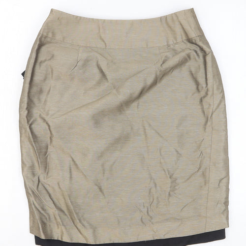 Nouveau Womens Multicoloured Acetate Straight & Pencil Skirt Size 10 Zip