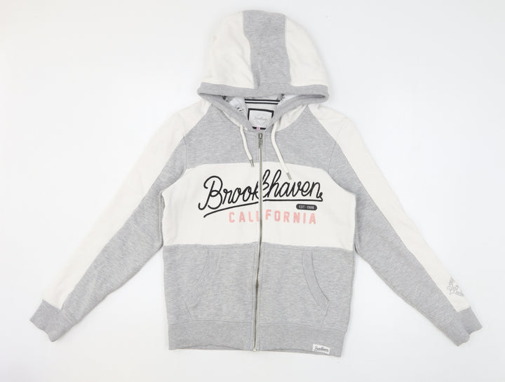Brookhaven Womens Grey Polyester Full Zip Hoodie Size 10 Zip - Brooklyn