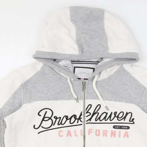 Brookhaven Womens Grey Polyester Full Zip Hoodie Size 10 Zip - Brooklyn