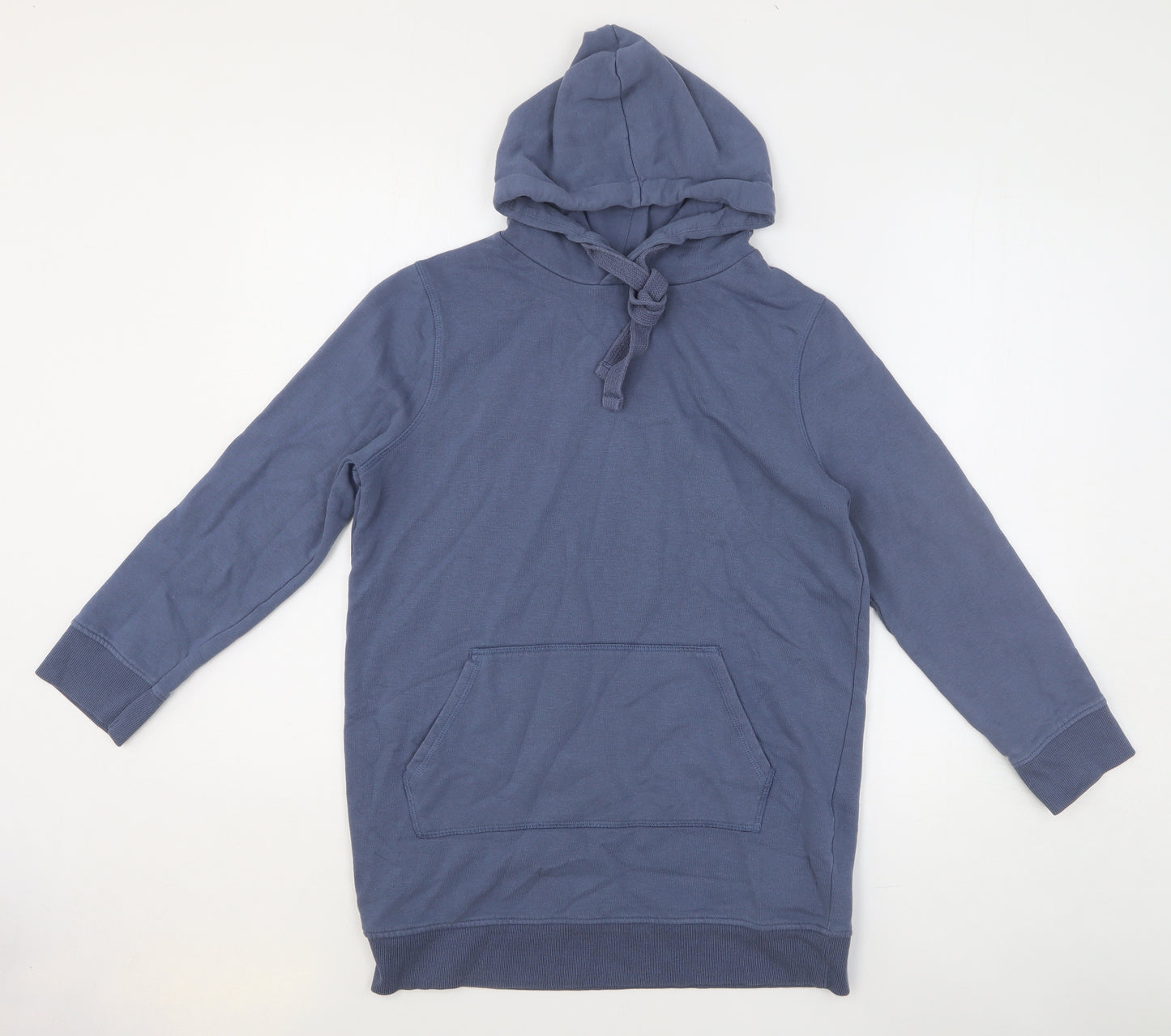 TU Womens Blue Cotton Pullover Hoodie Size 12 Zip
