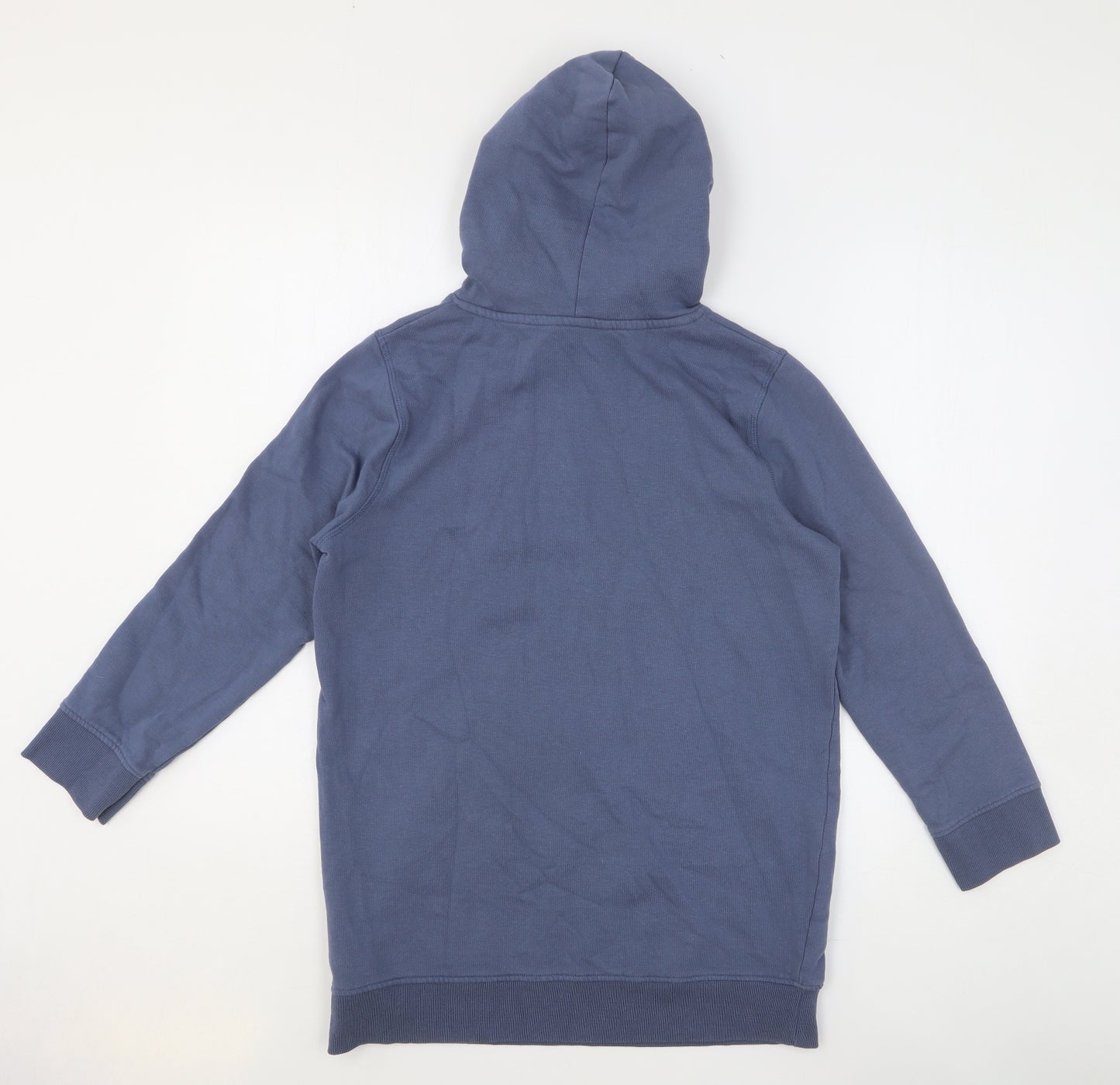 TU Womens Blue Cotton Pullover Hoodie Size 12 Zip