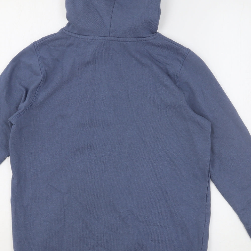 TU Womens Blue Cotton Pullover Hoodie Size 12 Zip