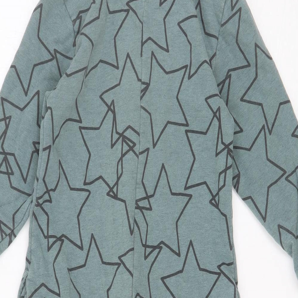 NEXT Boys Green Geometric Viscose One Piece Size 4-5 Years Zip - Star Print