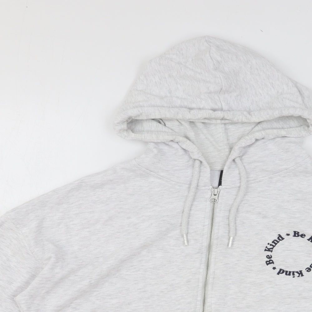 Nobody's Child Womens Grey Cotton Full Zip Hoodie Size S Zip - Be Kind