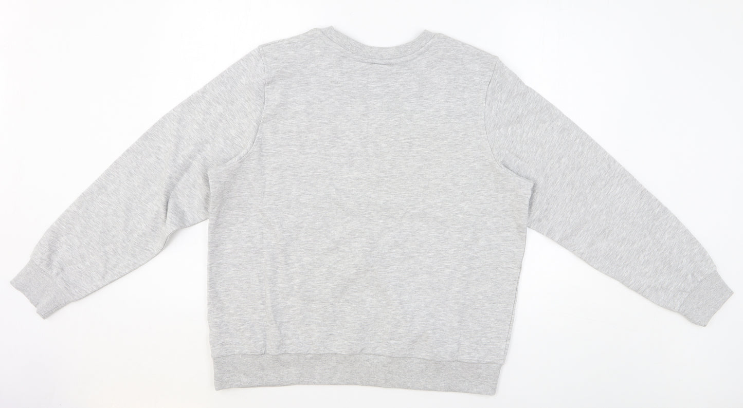 Marks and Spencer Womens Grey Cotton Pullover Sweatshirt Size 16 Pullover
