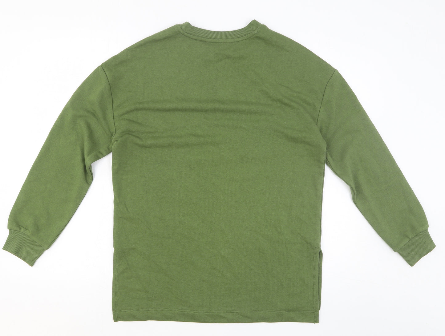 Marks and Spencer Womens Green Cotton Pullover Sweatshirt Size 8 Pullover