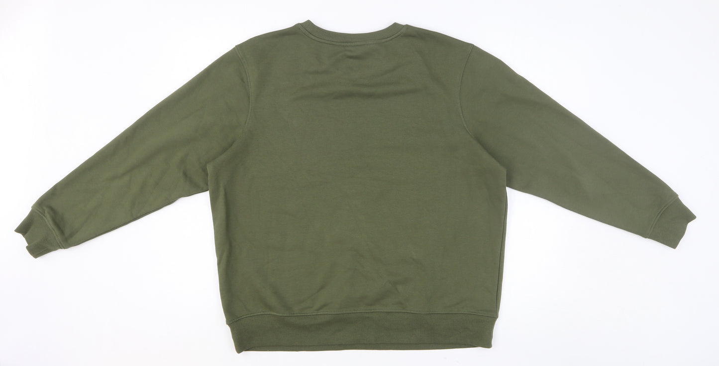 Marks and Spencer Womens Green Cotton Pullover Sweatshirt Size M Pullover - MERCI