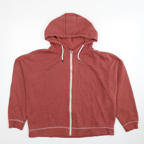 Primark Womens Red Cotton Full Zip Hoodie Size 18 Zip - Size 18-20