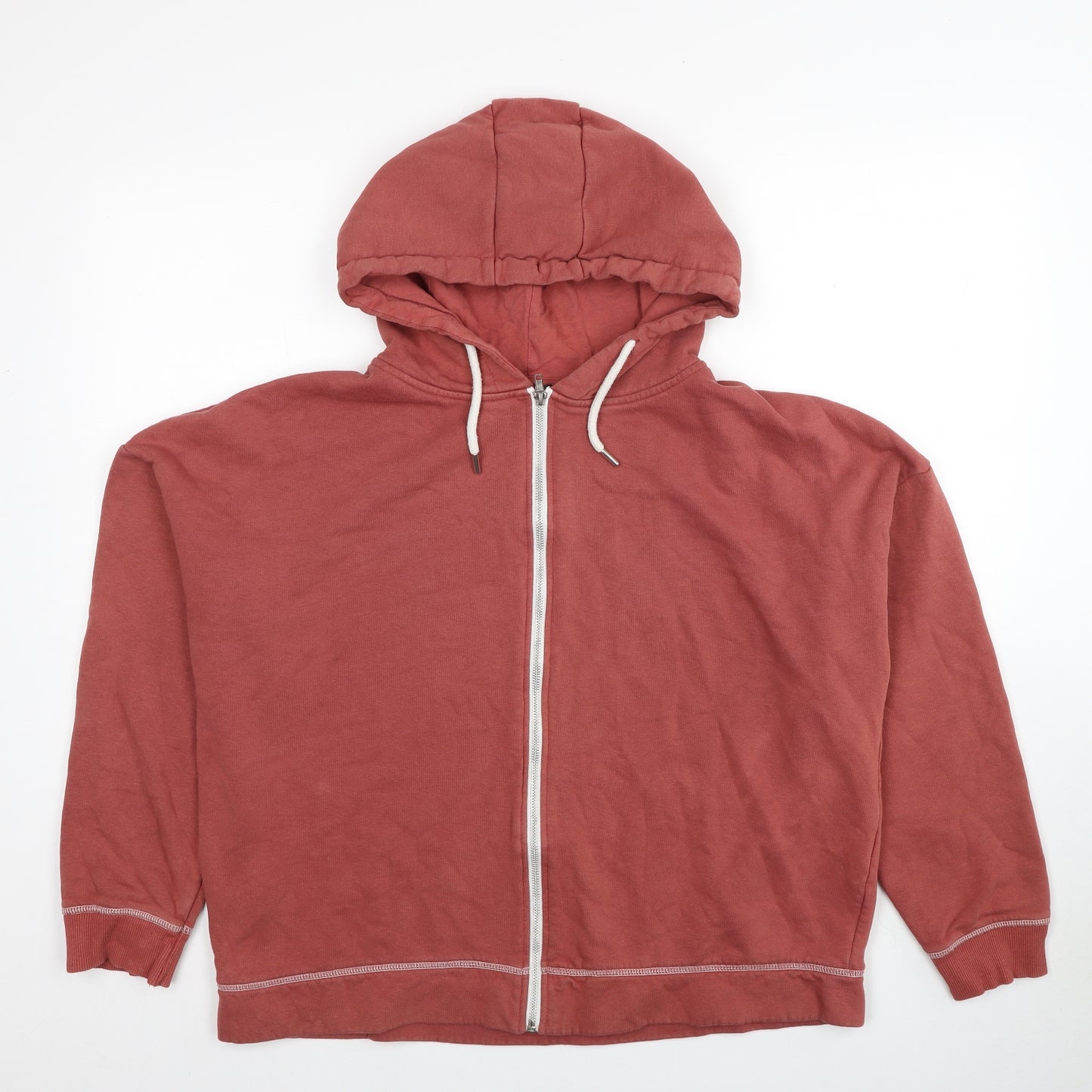 Primark Womens Red Cotton Full Zip Hoodie Size 18 Zip - Size 18-20