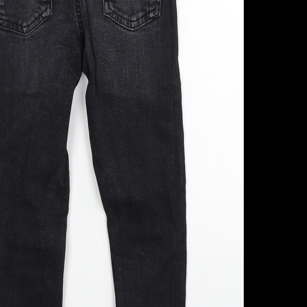 George Boys Black Cotton Skinny Jeans Size 5-6 Years Regular Button