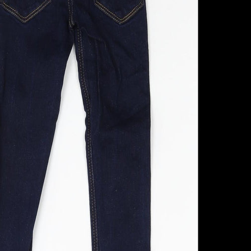 NEXT Boys Blue Cotton Straight Jeans Size 4XL Regular Zip