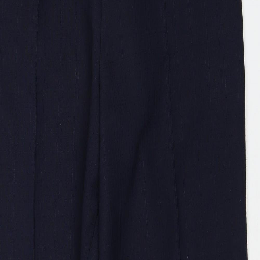 Marks and Spencer Womens Blue Polyester Trousers Size 14 Regular