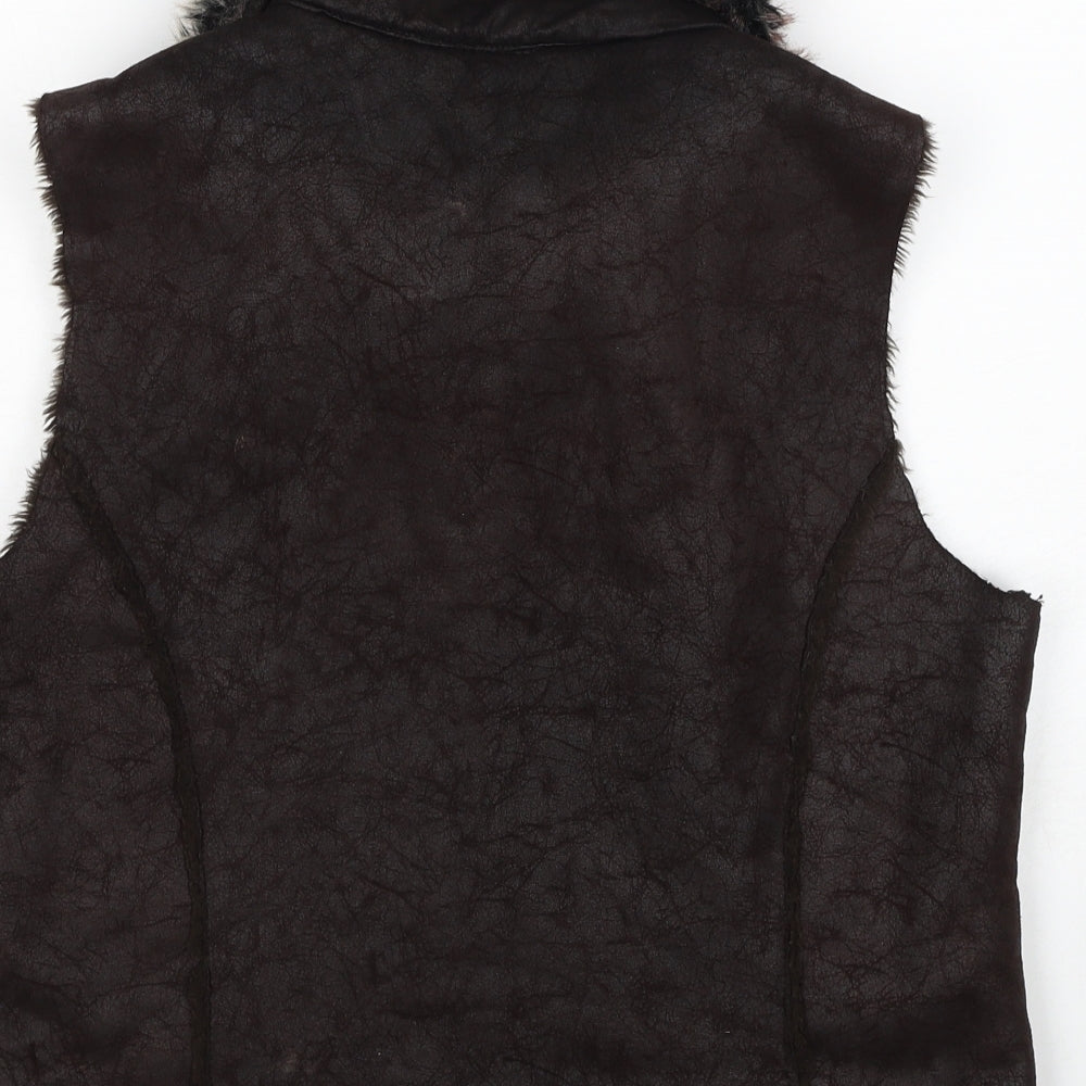 Dorothy Perkins Womens Brown Gilet Jacket Size 14 Zip