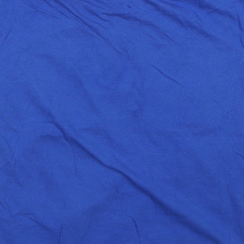 Dudeskin Boys Blue Cotton Basic T-Shirt Size 7-8 Years Round Neck Pullover