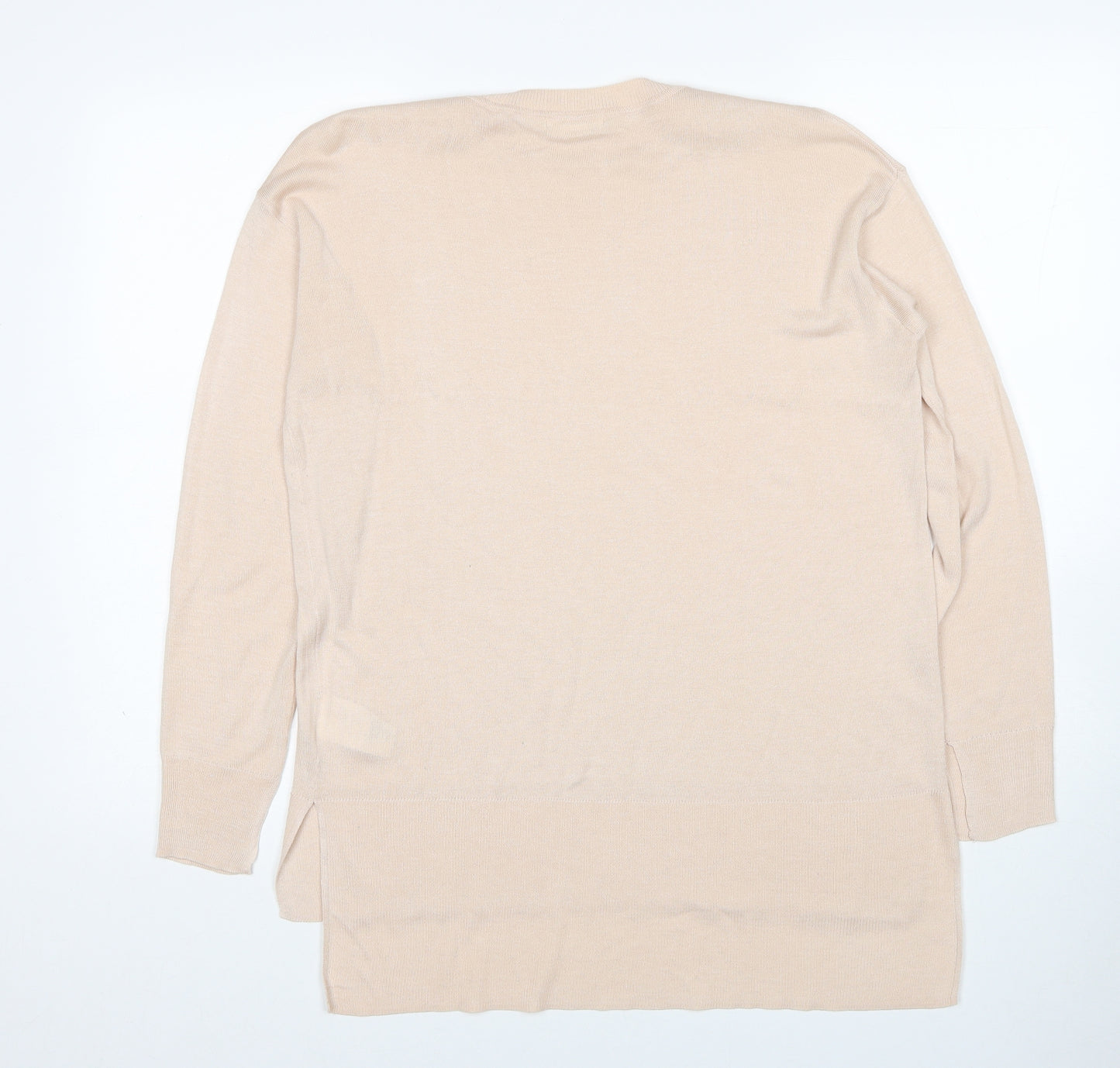 H&M Womens Pink Round Neck Acrylic Pullover Jumper Size S