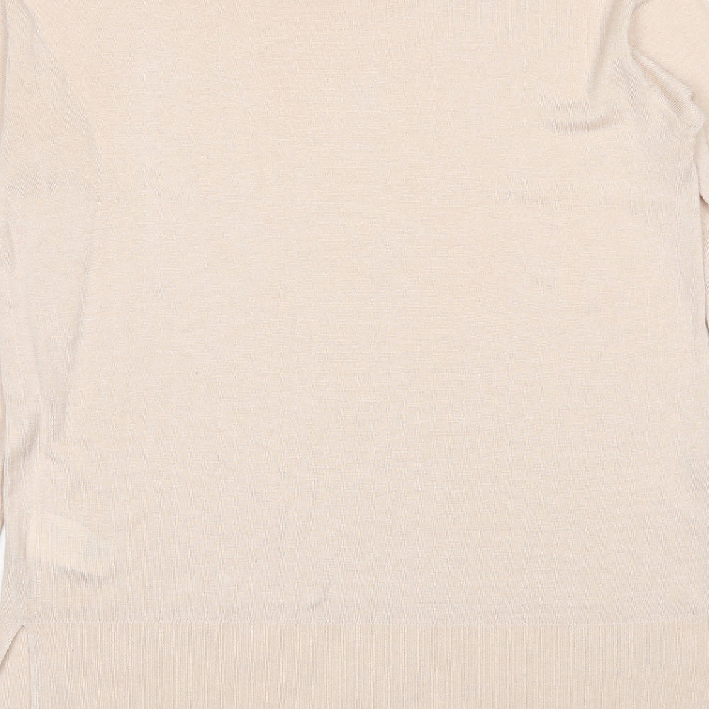 H&M Womens Pink Round Neck Acrylic Pullover Jumper Size S