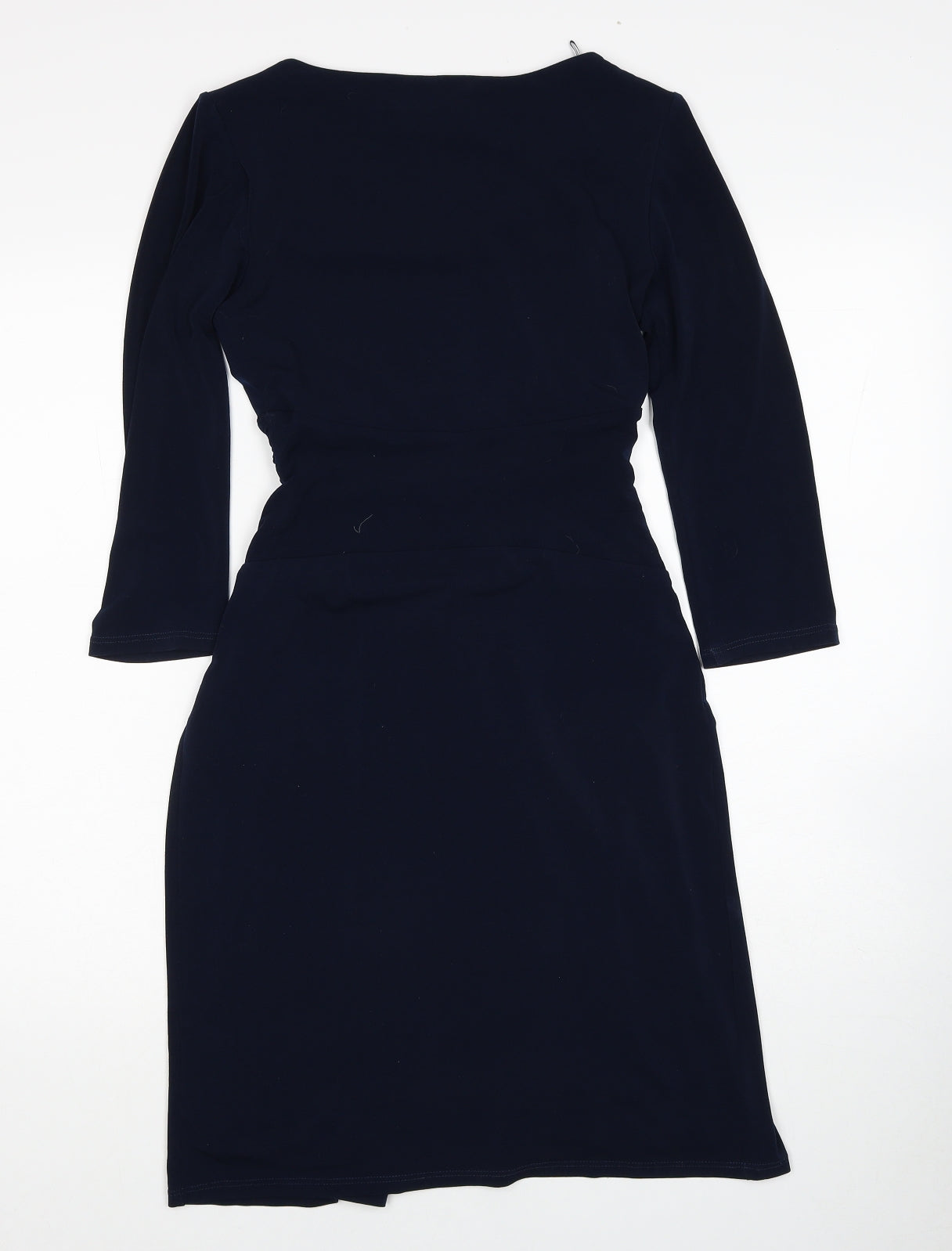 Linea Womens Blue Polyester A-Line Size 8 V-Neck Pullover