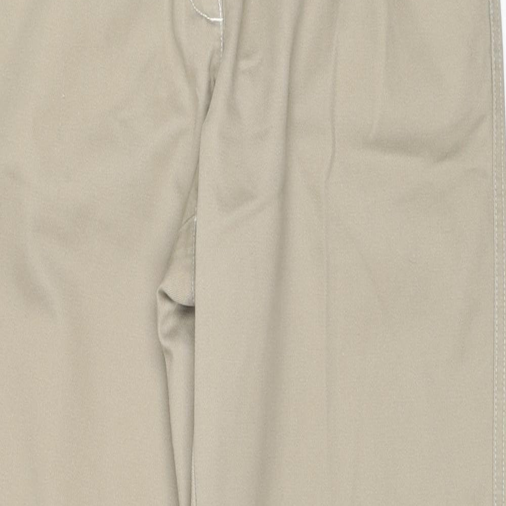Laura Ashley Womens Beige Cotton Trousers Size 12 Regular Zip