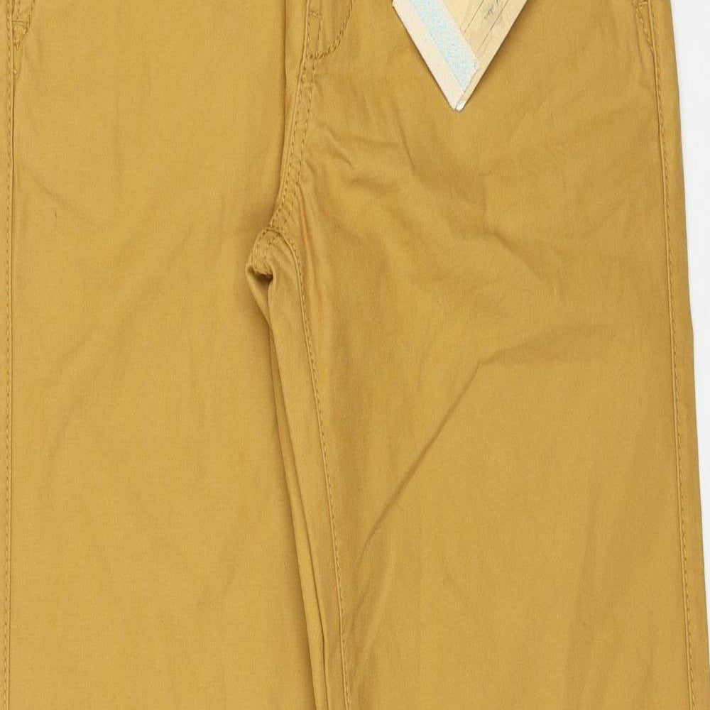 Fat Face Boys Yellow Cotton Chino Trousers Size 12-13 Years Regular Zip