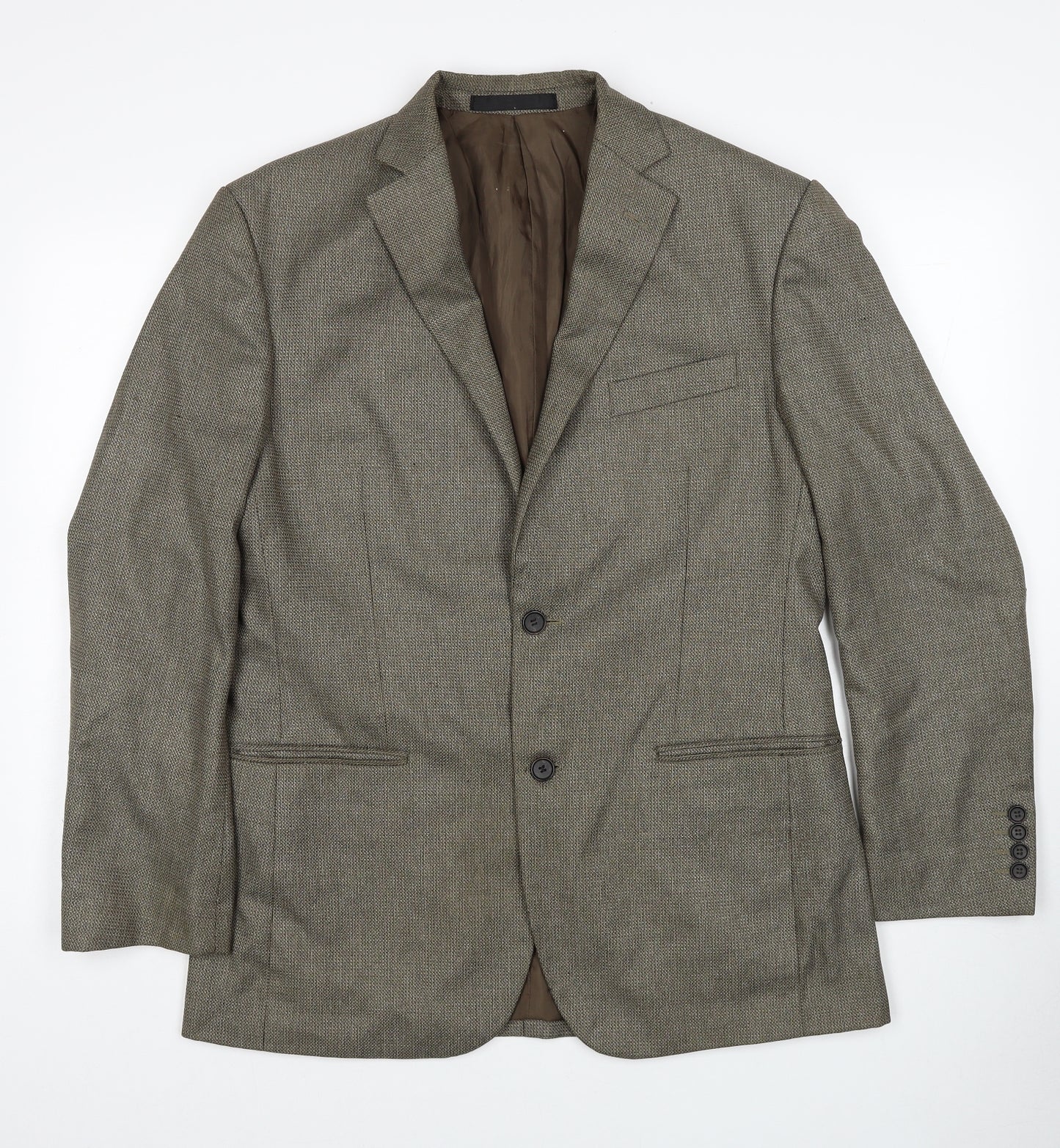 Marks and Spencer Mens Brown Polyester Jacket Blazer Size M Regular