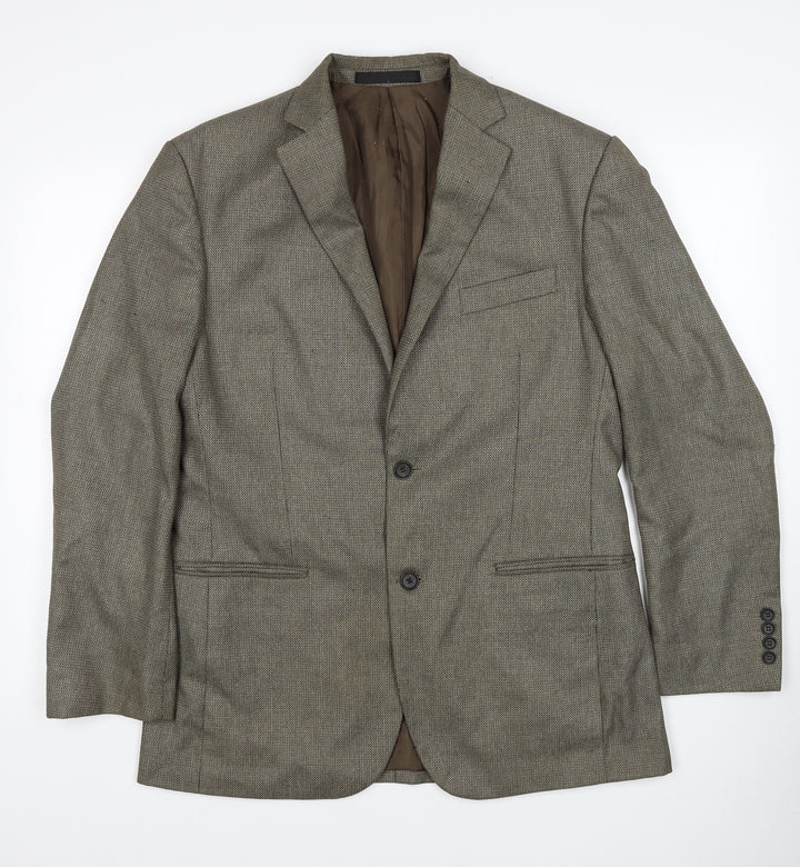 Marks and Spencer Mens Brown Polyester Jacket Blazer Size M Regular