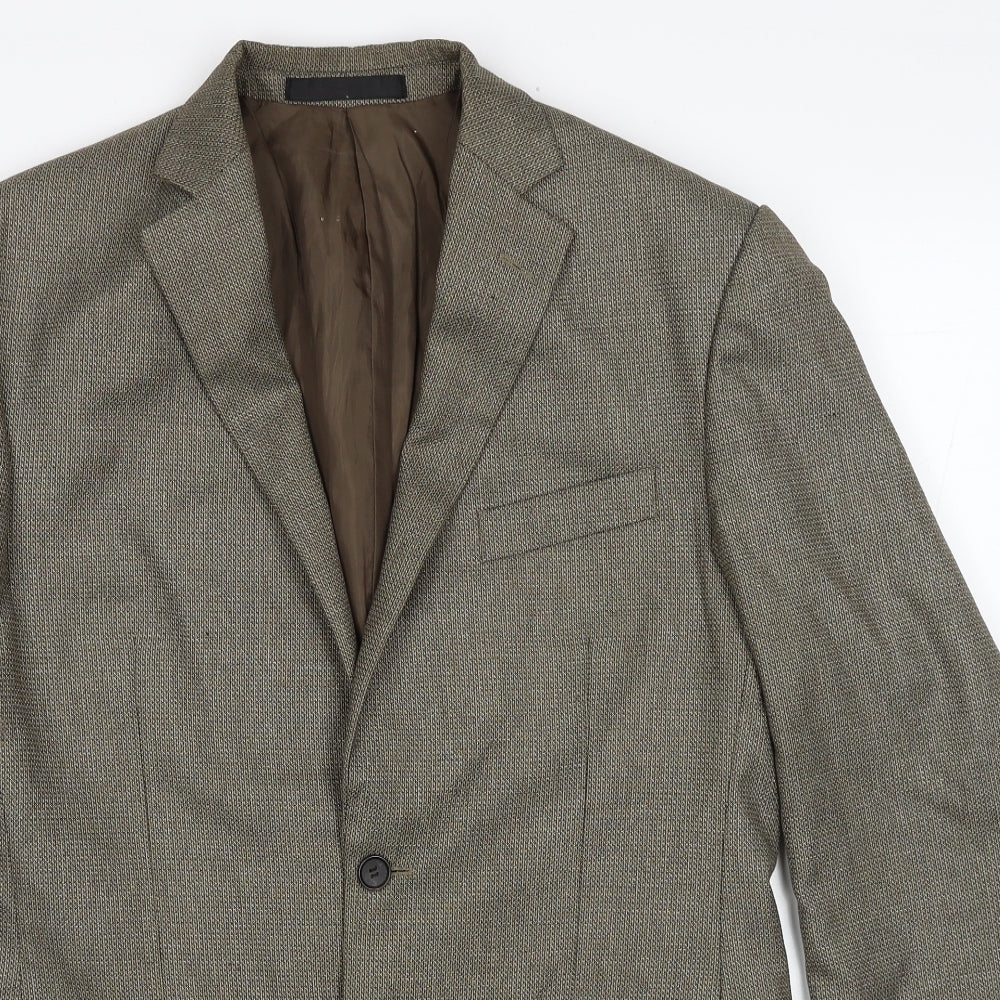 Marks and Spencer Mens Brown Polyester Jacket Blazer Size M Regular