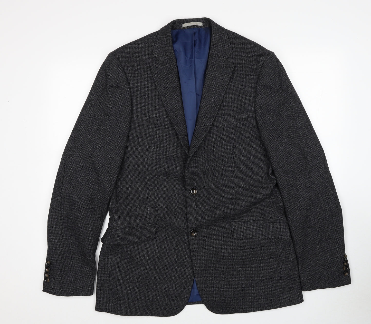 Marks and Spencer Mens Grey Wool Jacket Blazer Size 40 Regular