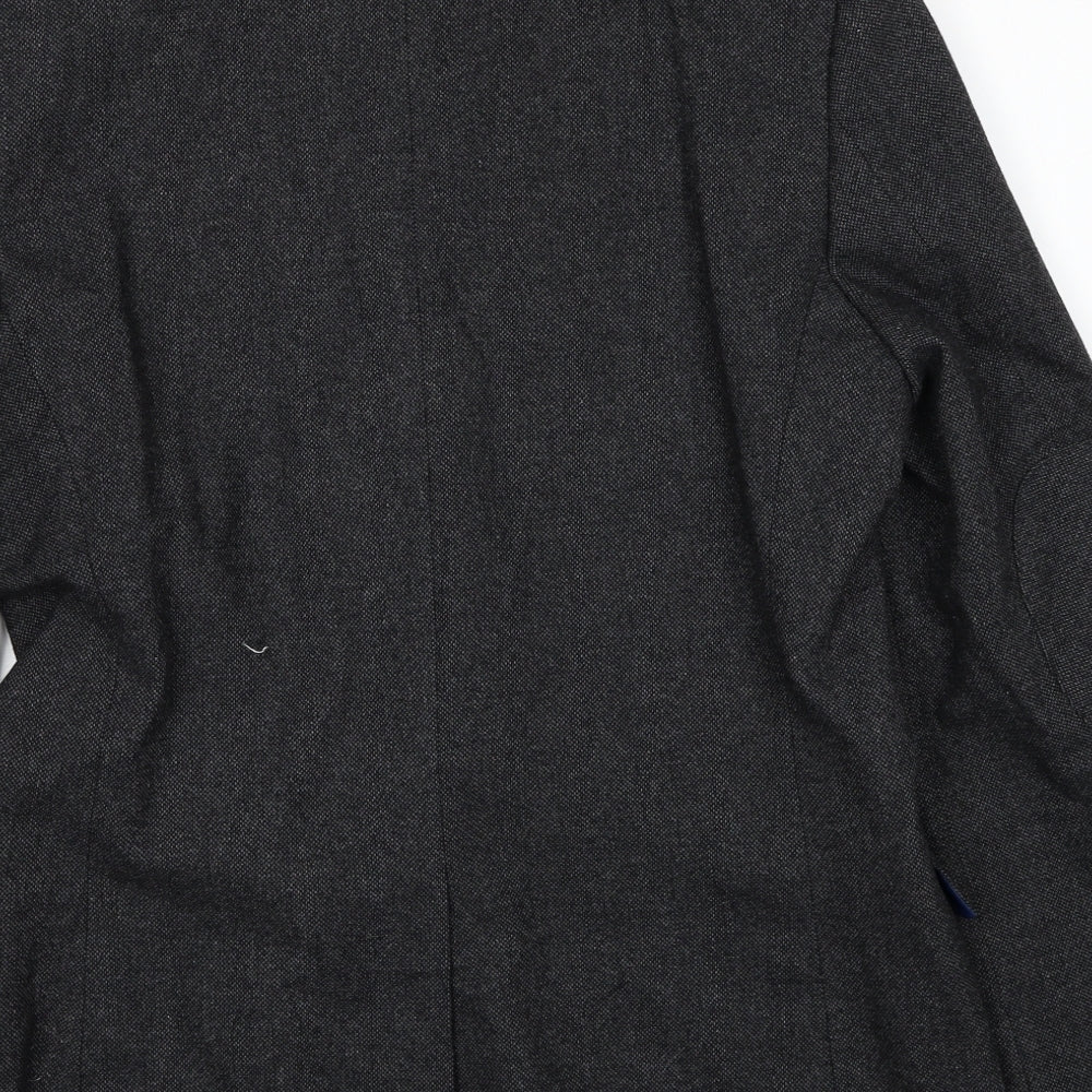 Marks and Spencer Mens Grey Wool Jacket Blazer Size 40 Regular