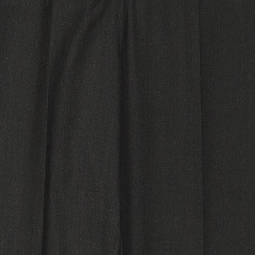 Preworn Mens Grey Polyester Dress Pants Trousers Size 36 in Regular Zip