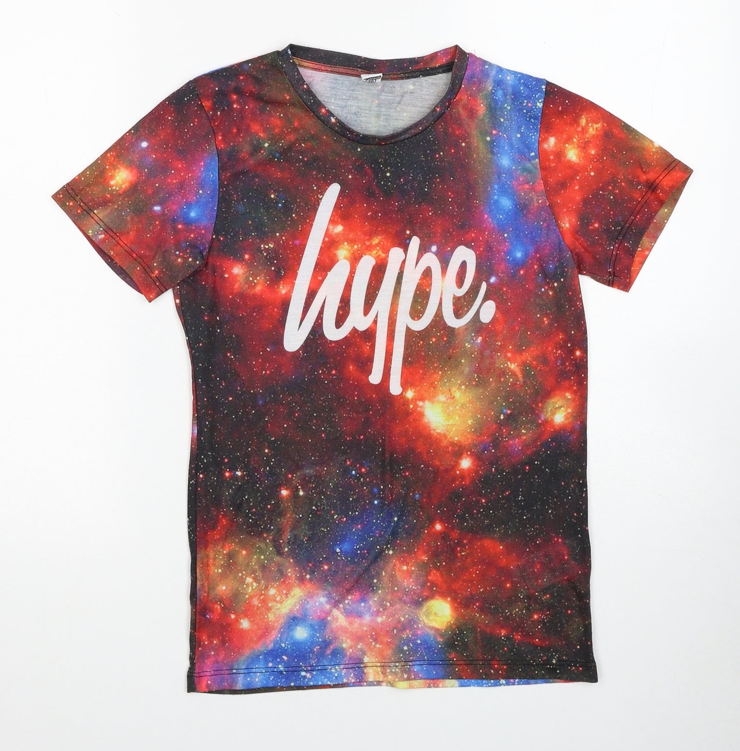 Hype Boys Multicoloured Cotton Basic T-Shirt Size 13 Years Round Neck Pullover