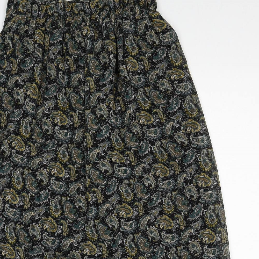 Topshop Womens Multicoloured Paisley Polyester Peasant Skirt Size 10