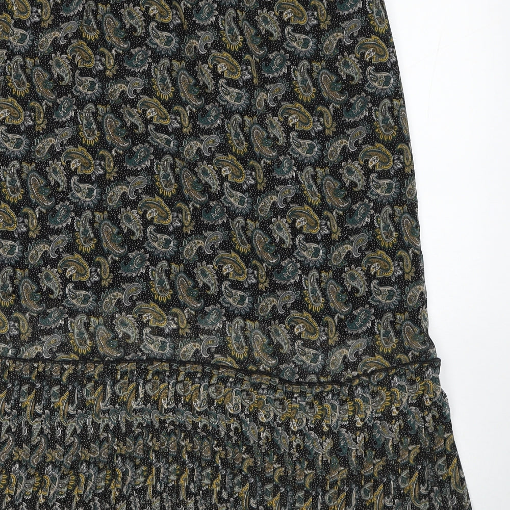 Topshop Womens Multicoloured Paisley Polyester Peasant Skirt Size 10