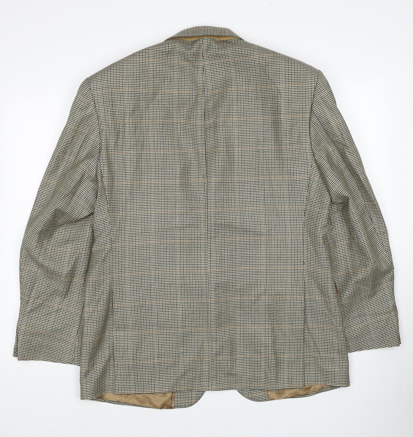 Marks and Spencer Mens Brown Plaid Wool Jacket Blazer Size 40 Regular