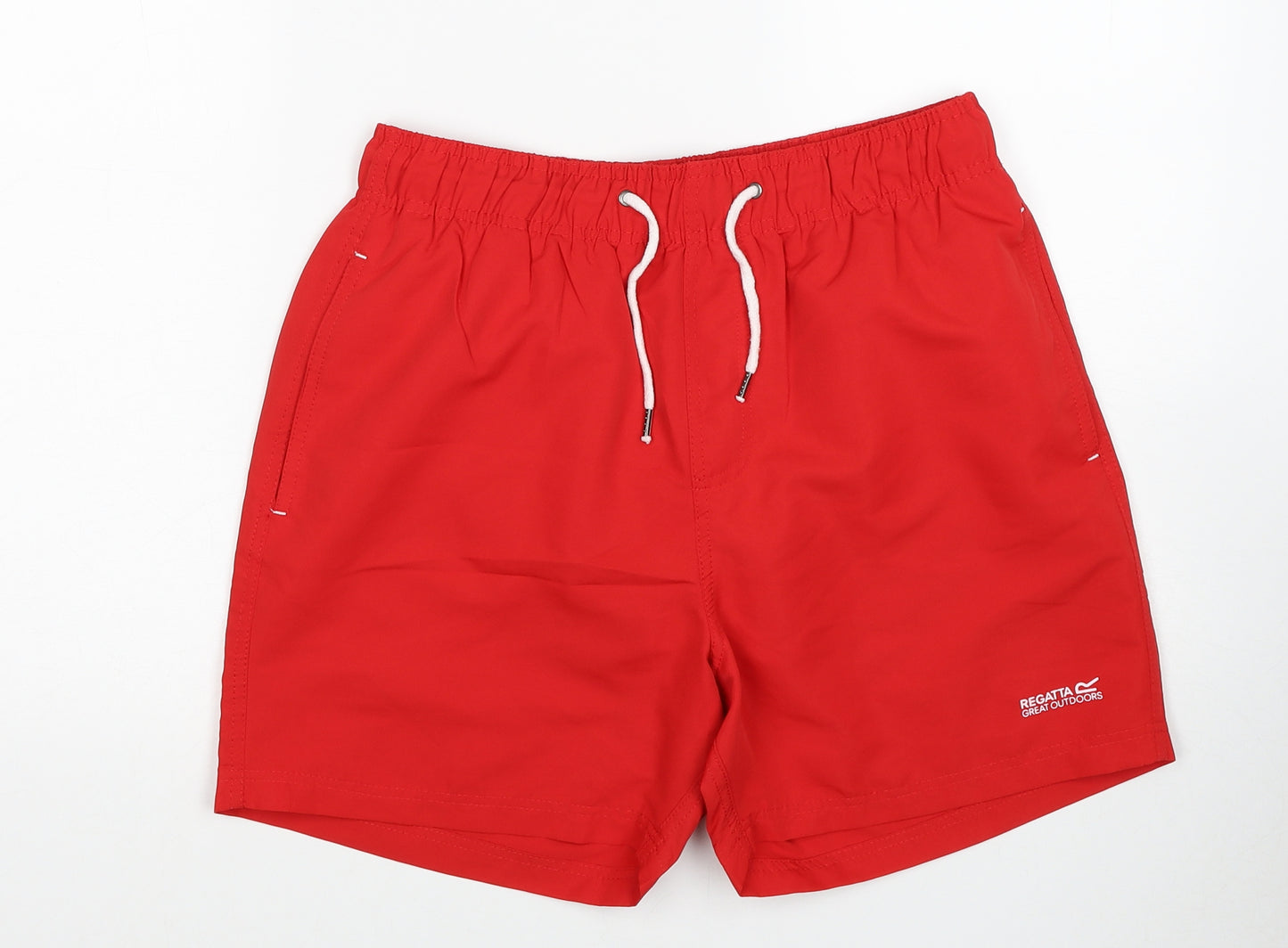 Regatta Mens Red Polyester Athletic Shorts Size S Regular Drawstring